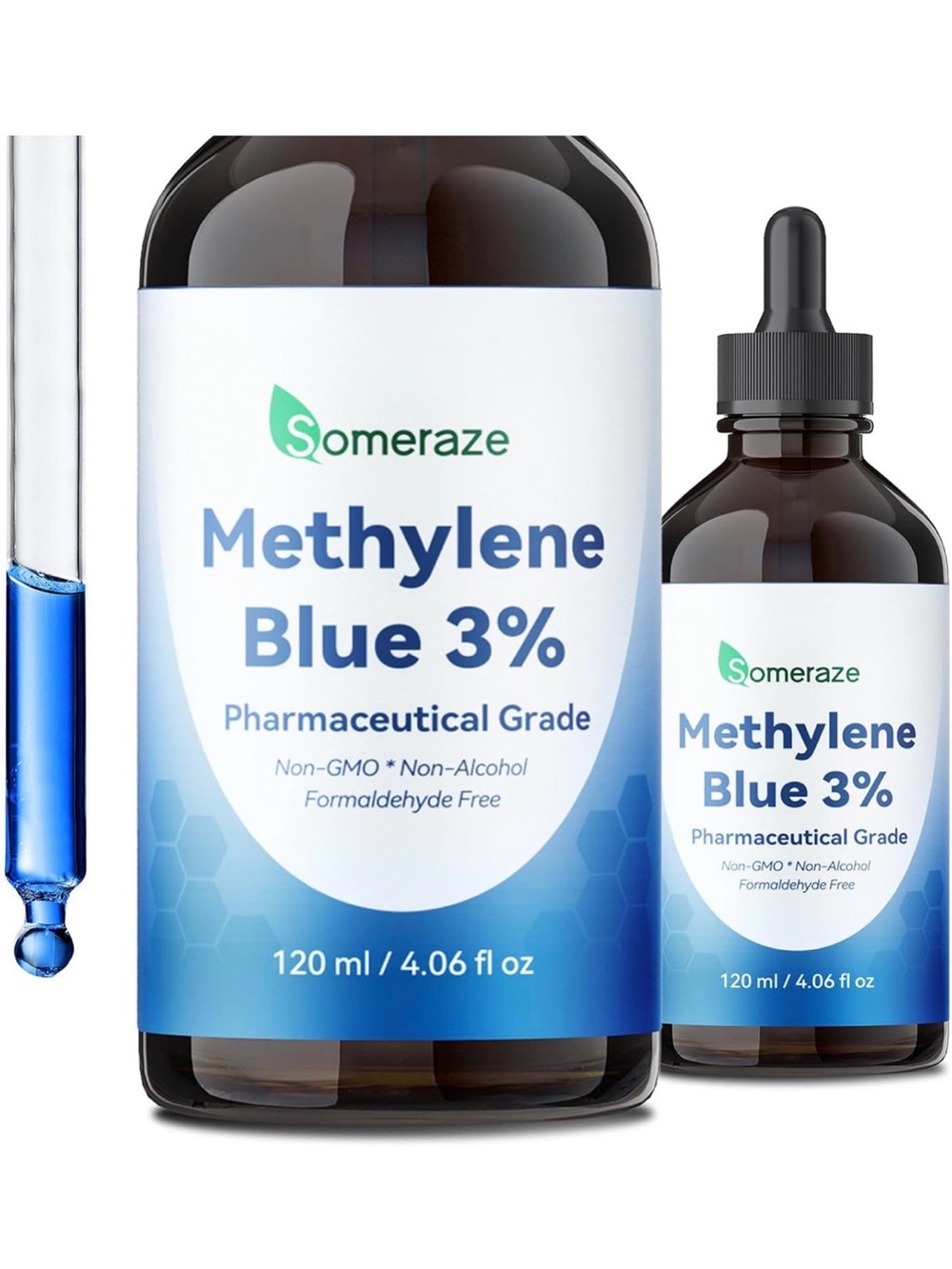 Methylene Blue 3% Pharmaceutical Grade - Blue